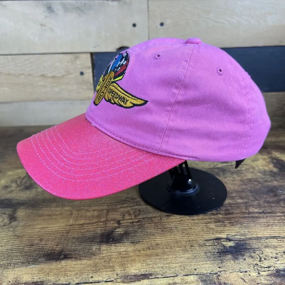 Indianapolis Motor Speedway Pink Embroidered Girls Youth Hat Baseball Cap